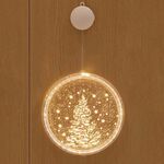 Lampada a sospensione 3D natalizia a LED per decorazioni natalizie, alimentazione: batteria (cedro)