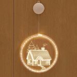 Lampada a sospensione 3D natalizia con luce natalizia, alimentazione: batteria (casa)