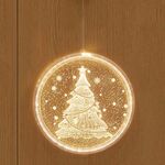 Lampada a sospensione 3D per decorazioni natalizie a LED, alimentazione: USB (albero di Natale)