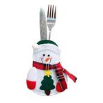 12 pezzi Decorazione natalizia per coltello da neve e sacca da forchetta Creative Dining Table Cenate Set di posate, Specifiche: Snowman degli alberi