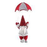 Decorazioni natalizie da appendere alla finestra di Babbo Natale con paracadutismo senza volto (cappello rosso)