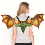 Halloween Carnival Decorazione per adulti Ali di drago in tessuto non tessuto Puntelli di ali di Cosplay, Taglia: Taglia unica (Giallo)