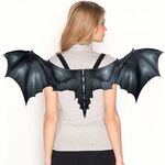 Halloween Carnival Decorazione per adulti Ali di drago in tessuto non tessuto Puntelli di ali di Cosplay, Taglia: Taglia unica (Nero)