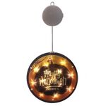 2 pezzi Halloween Star String Light Show Window Decorazione horror Lampada a sospensione a LED alimentata a batteria (Happy Halloween)