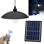 Lampada da parete solare da giardino Lampione stradale da esterno impermeabile a doppia luce con telecomando intelligente, stile: lampadario singolo