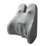 Cuscino di supporto lombare per seggiolino auto Cuscino lombare da ufficio in memory foam, dimensioni: fasciatura (grigio chiaro)