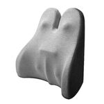 Cuscino di supporto lombare per seggiolino auto Cuscino lombare da ufficio in memory foam, dimensioni: fasciatura (grigio chiaro e grigio scuro)