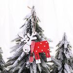 10 pezzi decorazioni natalizie ciondolo albero di Natale alce (rosso)
