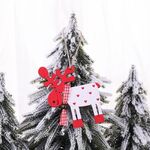 10 pezzi decorazioni natalizie con ciondolo albero di Natale (bianco)