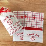Sacchetto regalo per alimenti da viaggio con coulisse semplice medio e tascabile con sorriso (50 pezzi)