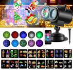 16 modelli 12W RGBW LED doppio tubo onde d'acqua lampada luce di proiezione di Natale (spina americana)
