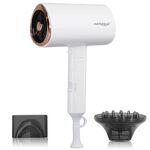 Mingge T1 T Style 1800W Asciugacapelli pieghevole ad alta potenza ad aria calda fredda ad asciugatura rapida, tipo di spina: spina europea (bianca)