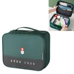 Borsa portaoggetti portatile per famiglia multifunzionale ad alta capacità addensata (verde)