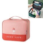 Borsa portaoggetti portatile per famiglia con scatola multifunzionale addensata di grande capacità (rosa)