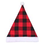 2 pezzi decorazioni natalizie cappello natalizio scozzese decorazione natalizia cappello adulto (scozzese rosso)