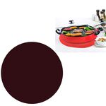 Tappetino per forno a microonde in silicone alimentare da 12 pollici Tovaglietta rotonda in silicone Tappetino isolante antiscivolo (Nero)