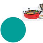 Tappetino per forno a microonde in silicone alimentare da 12 pollici Tovaglietta rotonda in silicone Tappetino isolante antiscivolo(Verde)