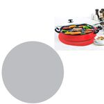 Tappetino per forno a microonde in silicone alimentare da 12 pollici Tovaglietta rotonda in silicone Tappetino isolante antiscivolo(Grigio)