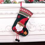 Piccolo sacchetto regalo in flanella per calze di Natale, decorazioni natalizie con ciondolo (Vecchio)