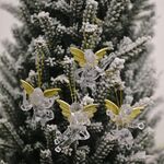 10 borse decorazioni natalizie ciondolo angelo trasparente ornamenti albero di natale