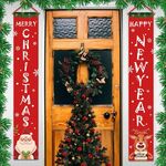 Decorazione natalizia Porta appesa Decorazione atmosfera natalizia Tenda distici di Natale (lettera inglese)