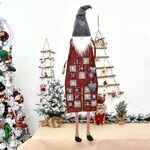Ornamenti natalizi Calendario forestale di tela ruvida Calendario creativo per conto alla rovescia Rudolph (cappello grigio)