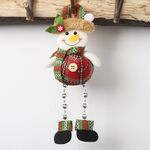 10 pezzi perline di stoffa scozzese natalizia pendenti con gambe decorazioni per finestre natalizie ornamenti per bambole di cartone animato