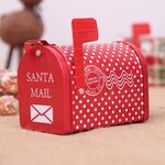 Decorazioni natalizie Cassetta postale in latta Scatola regalo per bambini Scatola di caramelle per cartoni animati (Punto d'onda)