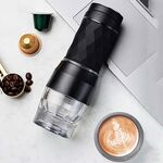 Mini tazza da caffè da esterno con macchina da caffè portatile a pressione manuale (nera)