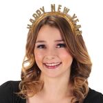 Fascia per capelli di Capodanno Forniture per feste di Natale Copricapo per lettere (HAPPY NEW YEAR)