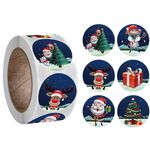 3 Pz Roll Sticker Giorno di Natale Decorazione regalo Decorazione regalo Sticker Etichetta Autoadesivo, Dimensioni: 2.5 cm / 1 pollice (K-28-25)