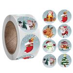 3 Pz Roll Sticker Adesivo di Natale Giorno Regalo Decorazione regalo Serie Etichetta Autoadesivo, Dimensioni: 2.5 cm / 1 pollice (K-29-25)