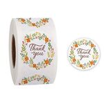 10 PZ Roll Seal Sticker Assesele GRAZIE ADESIGHT FLOWER Decoration Sticker etichetta, Dimensione: 2.5 cm / 1 pollice (A-58)