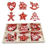 Set regalo creativo per decorazioni fai da te di Natale, ciondolo in trucioli di legno fatto a mano, stile: JM02033