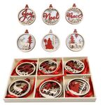 Set regalo creativo per decorazioni fai da te di Natale, ciondolo in trucioli di legno fatto a mano, stile: JM02036