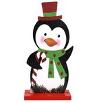 3 pezzi decorazioni natalizie decorazioni da tavolo in legno, specifica: pinguino