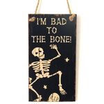 2 pezzi Halloween Ghost Festival Artigianato in legno Elenco decorazione regalo appeso bordo (JM00588)