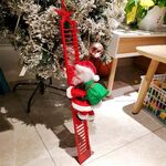 Decorazione elettrica del regalo dei bambini di Natale del giocattolo di Babbo Natale, specifica: scala rossa