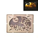 Ornamenti tridimensionali delle luci della casa stregata della zucca di Halloween della strega di Halloween (JM01500)