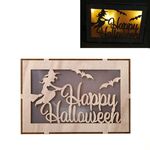 Ornamenti tridimensionali delle luci della casa stregata della zucca di Halloween della strega di Halloween (JM01503)
