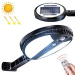 70 LED 450LM IP65 Lampada da giardino rotonda impermeabile ad energia solare con corpo lampada da strada a induzione