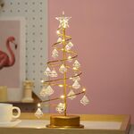 Lampada da tavolo a LED in ferro battuto con luce notturna in cristallo per albero di Natale