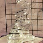 4m 40 LED Decorazione regalo Nastro di luce Stringa LED Filo di rame Nastro Albero di Natale Top Bowknot Light (Luce bianca calda)