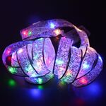 4 m 40 LED Decorazione regalo Nastro Luce Stringa LED Filo di rame Nastro Albero di Natale Top Bowknot Light (Luce colorata)