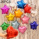 26 PCS 18 pollici a forma di stella in alluminio Palloncino Palloncino Domestico Stail di alluminio Decorazione palloncino, consegna colore casuale
