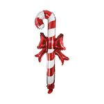 20 pezzi da 24 pollici di natale natale bastone gonfiabile canna caramella elk testa palmare pallone in alluminio in alluminio materiale decorazione palloncino (stampella)