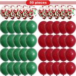 2 pezzi Natale rosso verde coriandoli palloncino set buon natale decorazioni feste natalizie