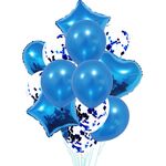 2 PCS 18 pollici Alluminio perla paillettes paillettes set decorazione della festa decorazione festiva (blu)