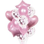 2 PCS 18 pollici di alluminio perla paillettes Set di palloncini decorazione della festa decorazione festiva (rosa)