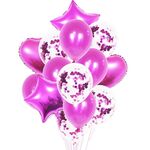 2 PCS 18 pollici di alluminio perla paillettes paillettes palloncino decorazione festa decorazione vacanze (rosa rossa)
